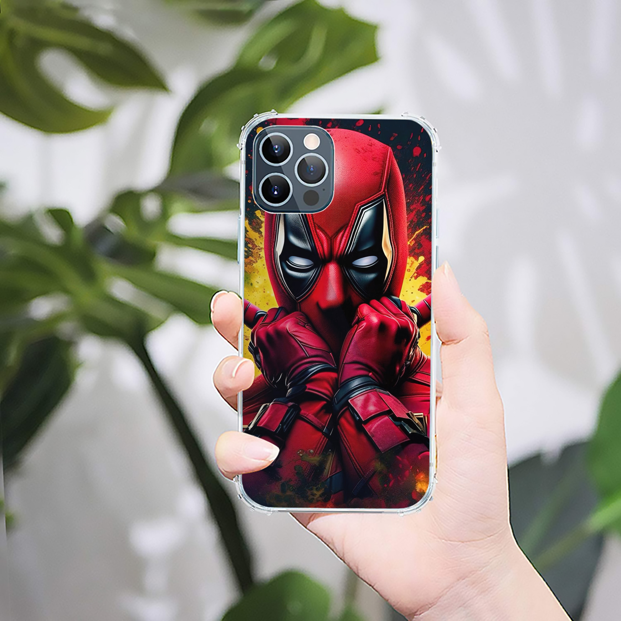 （画像用） Deadpool デッドプール 【iPhone 12シリーズ対応】透明スマホケース（クリアソフトケース）